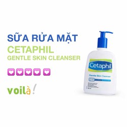 Sữa Rửa Mặt Cetaphil Gentle Skin Cleaner 500ml - Bảo Vệ Da - Dịu Nhẹ - Ngăn Ngừa Mụn - Không Kích Ứng - 57788