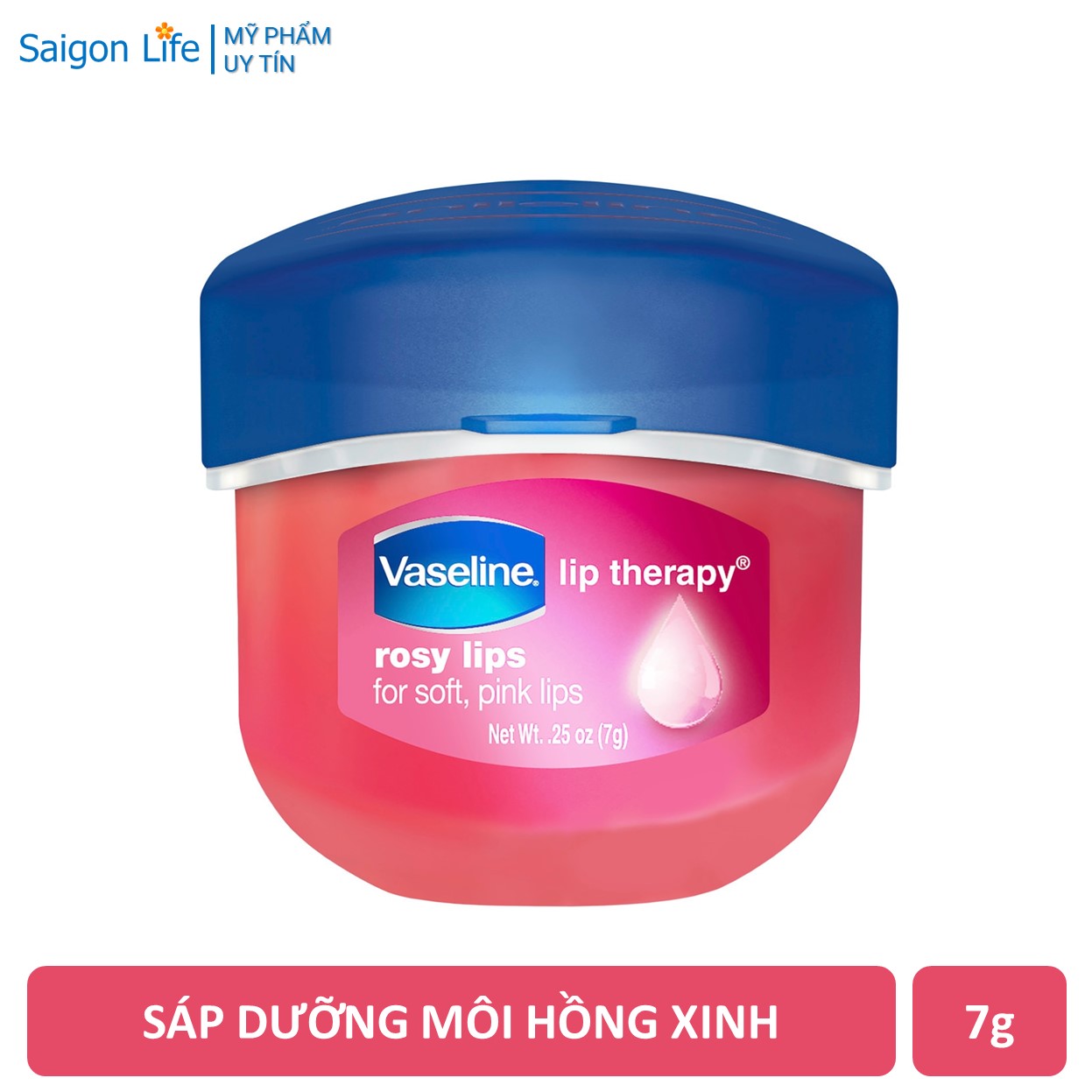 Sáp Dưỡng Môi Hồng Xinh Vaseline Lip Therapy Rosy 7g