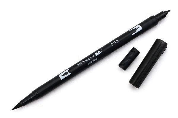 Bút lông cọ hai đầu Tombow ABT Dual Brush Pen - Black (N15)
