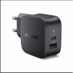 Củ sạc 30W RAVPower RP-PC132 - 1 Cổng USB 12W Và 1 Type-C PD 18W - Hàng Chính Hãng - 8829133285