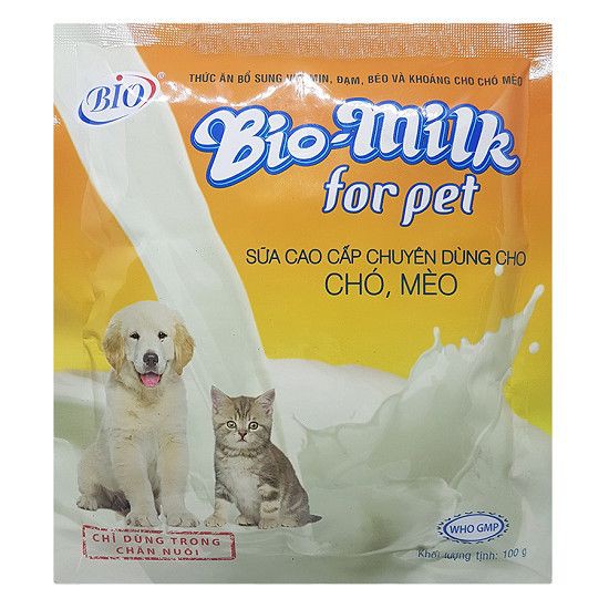 [HCM]Sữa Bột Cao Cấp Dùng Cho Chó Mèo Bio Milk 100gr