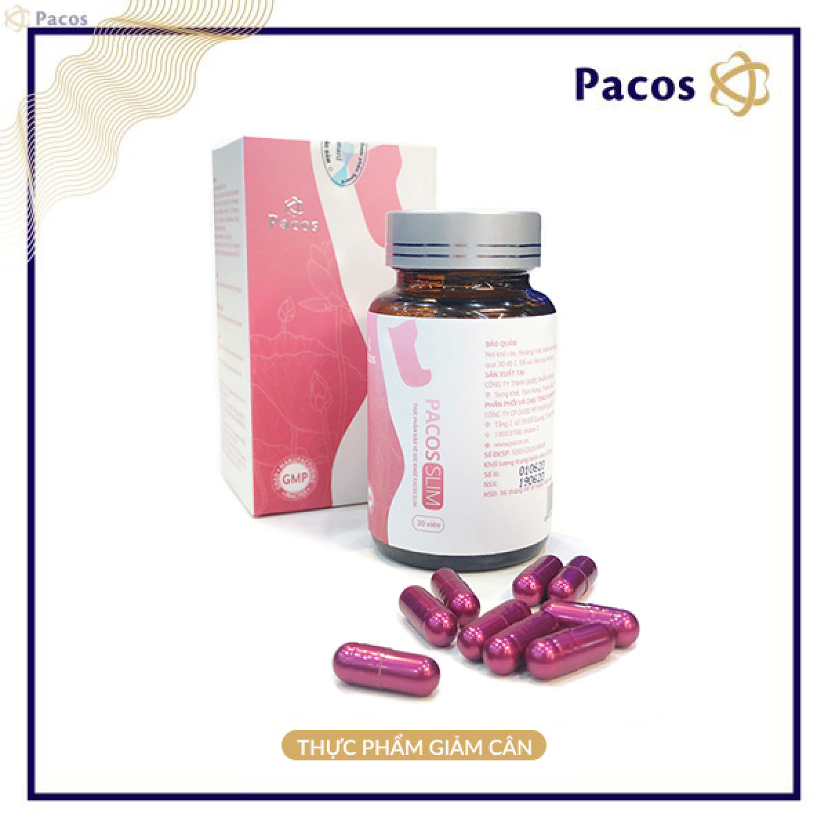 [HCM]Thực phẩm giảm cân nhanh Pacos Slim chiết suất thiên nhiên vitamin an toàn hiệu quả