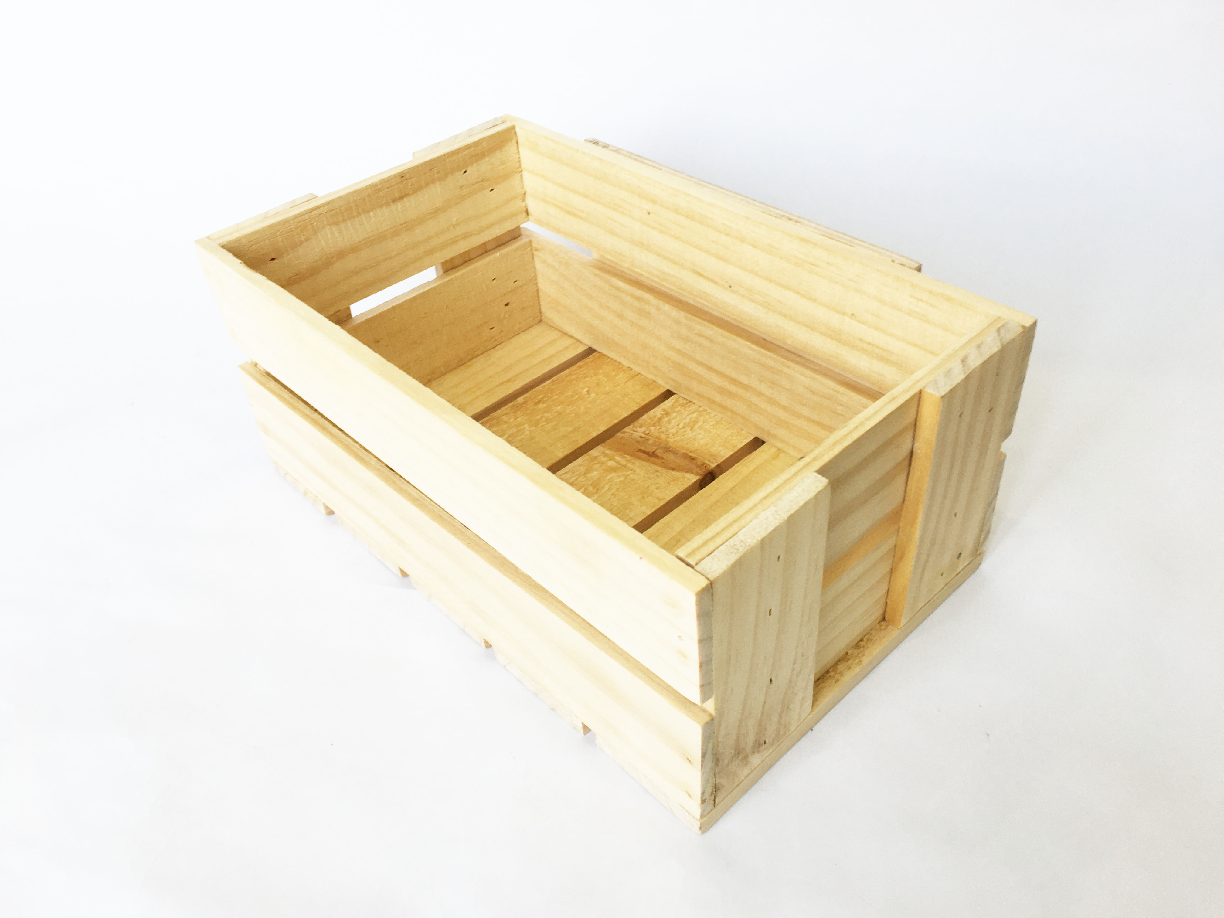 [HCM]Thùng gỗ đa năng - Hộp khay gỗ pallet (màu gỗ tự nhiên size S: 14x25x11cm)