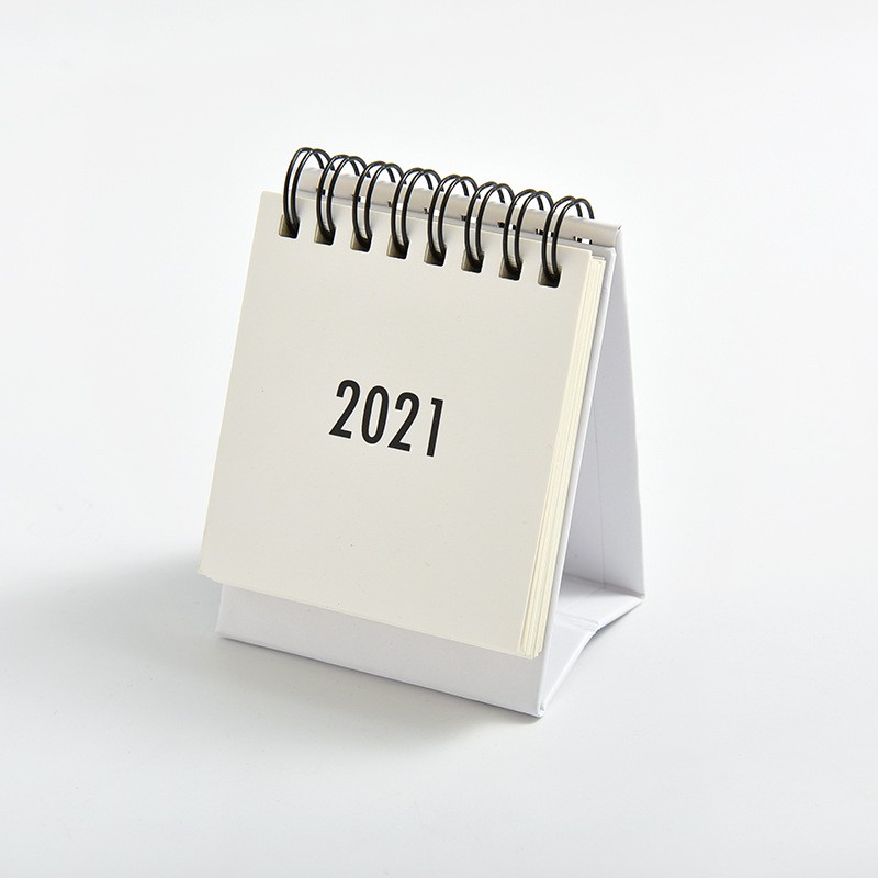Lịch Để Bàn Mini 2021 Màu Pastel Size 7x10cm