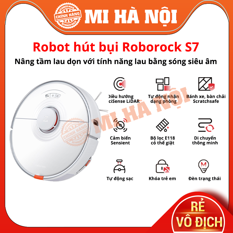 Robot hút bụi lau nhà Roborock S7 lau rung / S6 Max V Quốc tế Bảo hành 12 tháng