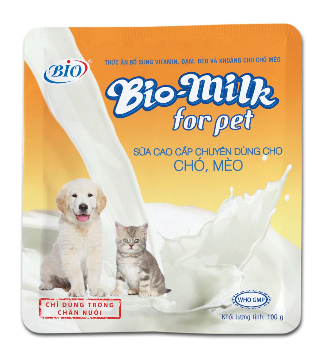 Sữa Bio Milk dành cho chó mèo con - gói 100g