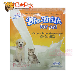 Sữa cho chó mèo Bio Milk 100g Sữa bột dinh dưỡng cho thú cưng - CutePets - SBIOM100