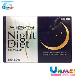 Viên uống Night Diet Orihiro Nhật Bản giúp hỗ trợ giảm cân ban đêm, hỗ trợ làm đẹp da, ngủ ngon, 60 gói x 6 viên/hộp, trong 1 tháng, HÀNG CHÍNH HÃNG - 4971493001934