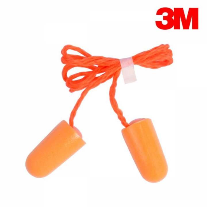 Bộ 10 cặp Nút tai chống ồn 3M 1110 - có dây(Orange)