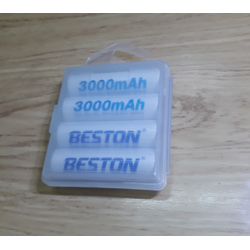 Bộ 4 Pin sạc AA Beston 1.2V Ni-MH 3000mAh tặng hộp đựng chuyên lắp mic không dây ,máy đo huyết áp - LC172