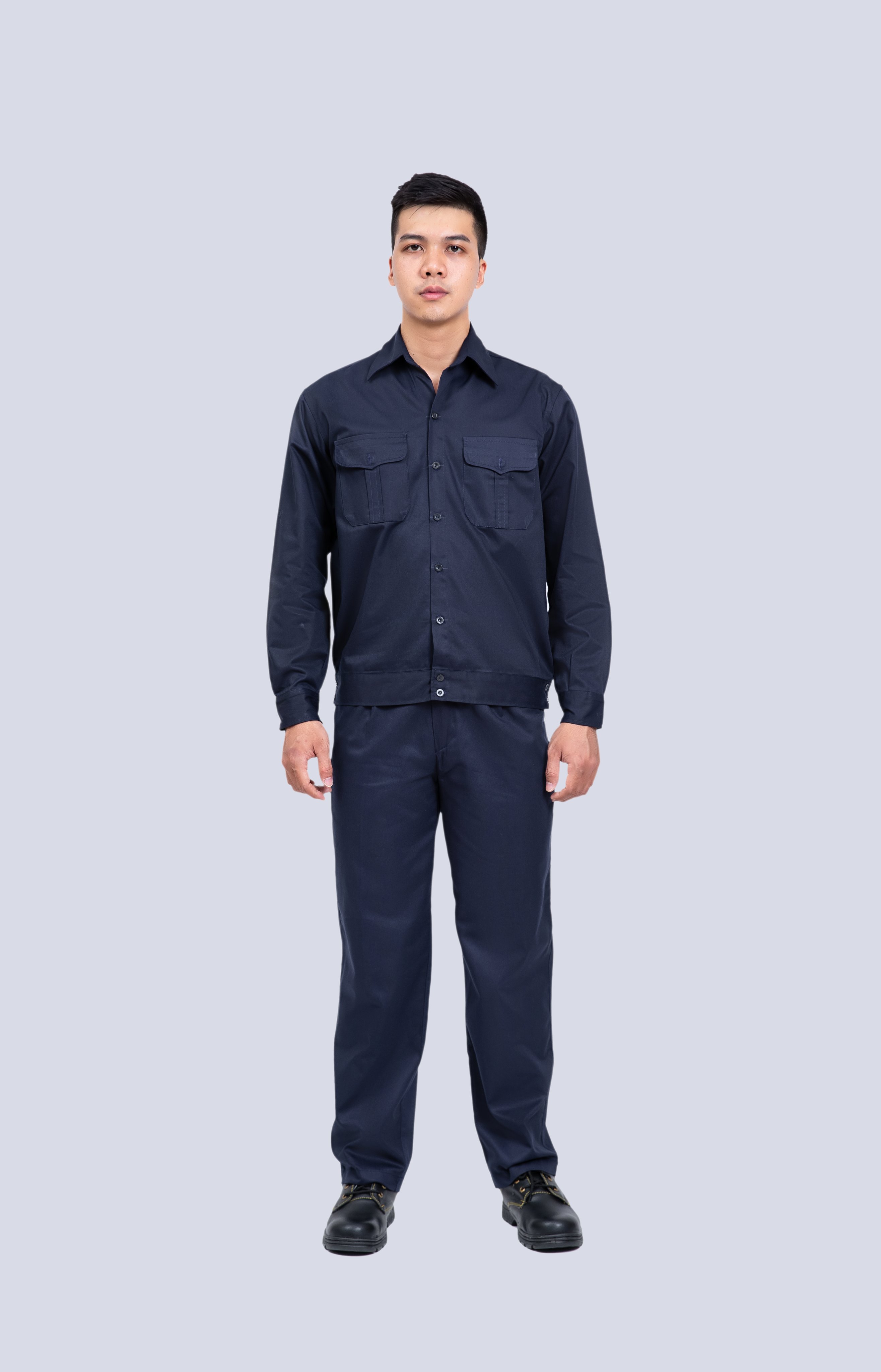 GIẢM GIÁ - Bộ quần áo bảo hộ màu xanh tím than DN-09