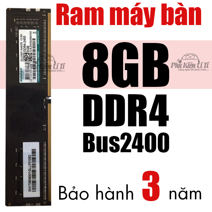 [HCM]Ram máy tính bàn DDR4 KingMax 8GB Bus 2400 bảo hành 3 năm