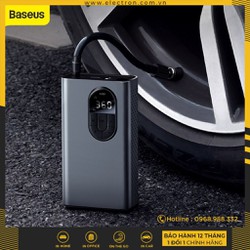 Máy bơm lốp xe hơi Baseus Energy Source Inflator Wireless Intelligent Air Pump(Pin sạc 2400mAh, theo dõi áp suất, 5-150) [Được kiểm hàng] CRCQB02 - CRCQB02