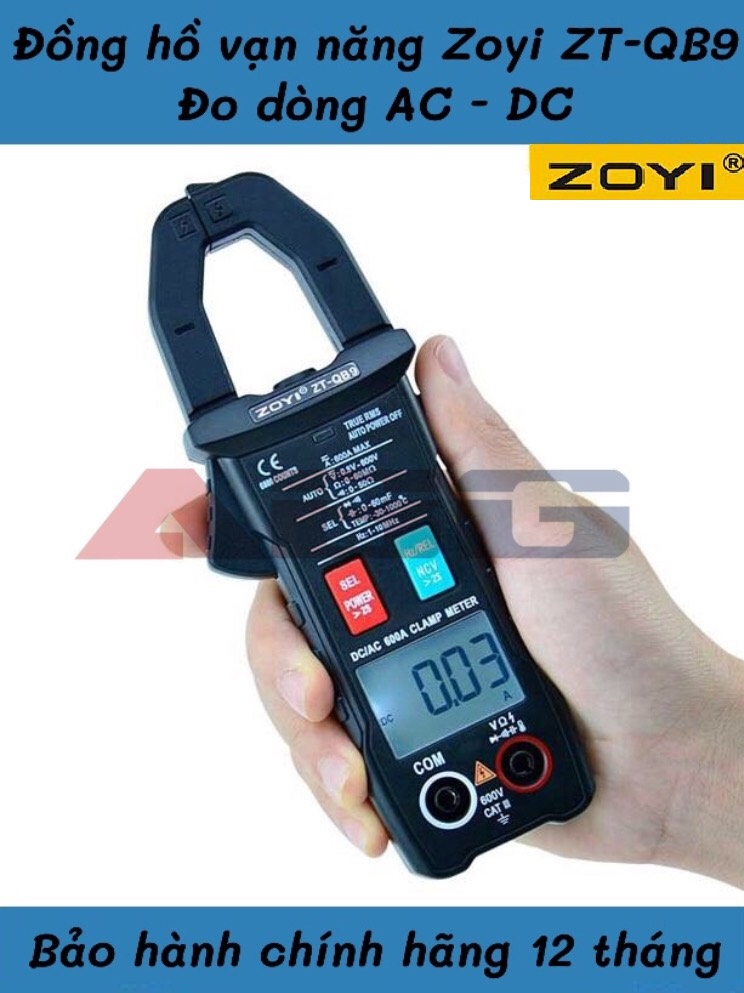 Đồng hồ vạn năng đo điện TrueRMS ZOYI ZT-QB9 - Đồng hồ vạn năng kĩ thuật số - Bảo hành chính hãng 12 tháng