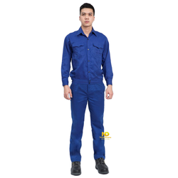 Quần áo bảo hộ lao động công nhân màu xanh- vải Kaki Nam Định - 111