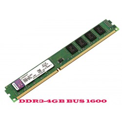 RAM máy tính bàn Kington 4GB DDR3 Bus 1600 -ko kén Main-CHÍNH HÃNG - DDR3-4GB-1600-KINGTON