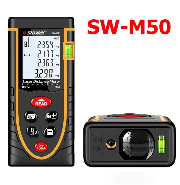 Thước đo khoảng cách 50m bằng laser SNDWAY SW-M50