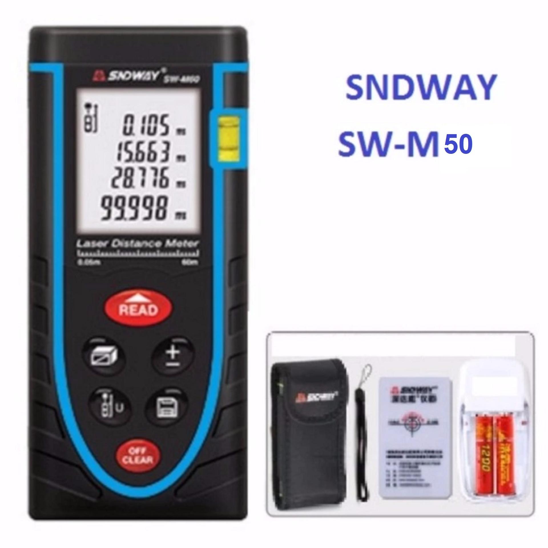 Thước đo khoảng cách bằng tia laser SNDWAY SW-M50 phạm vi đo 50M