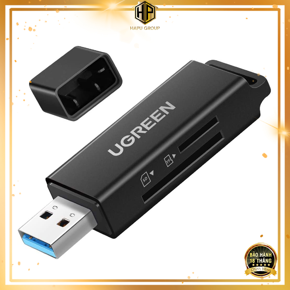 Đầu đọc thẻ nhớ SD/TF cổng USB 3.0 Ugreen 40752 - 40753 chính hãng - Hapugroup