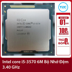 Bộ vi xử lý Intel CPU Core i5-3570 3.80GHz ,77w 4 lõi 4 luồng, 6MB Cache Socket Intel LGA 1155 - TDCCOMPUTER i5-3570