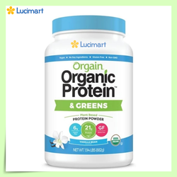 Bột đạm thực vật hữu cơ, Orgain Organic Protein and Greens, hương Vanilla (882g) [Hàng Mỹ] - ORG.PRO.GRE