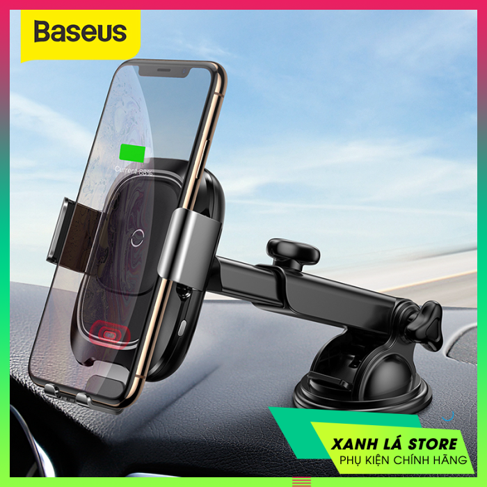 Đế giữ điện thoại trên xe hơi tích hợp sạc không dây Baseus Smart Vehicle Bracket 10W Wireless Charger