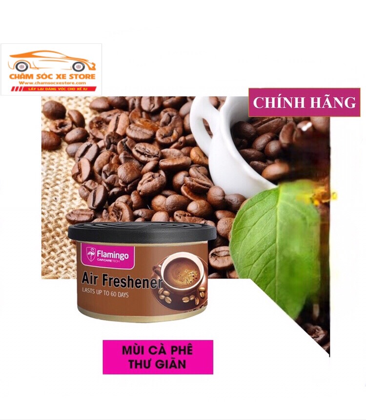 [HCM]Hộp sáp thơm khử mùi hương cà phê dễ chịu Flamingo Air Freshener Coffee F102 50g