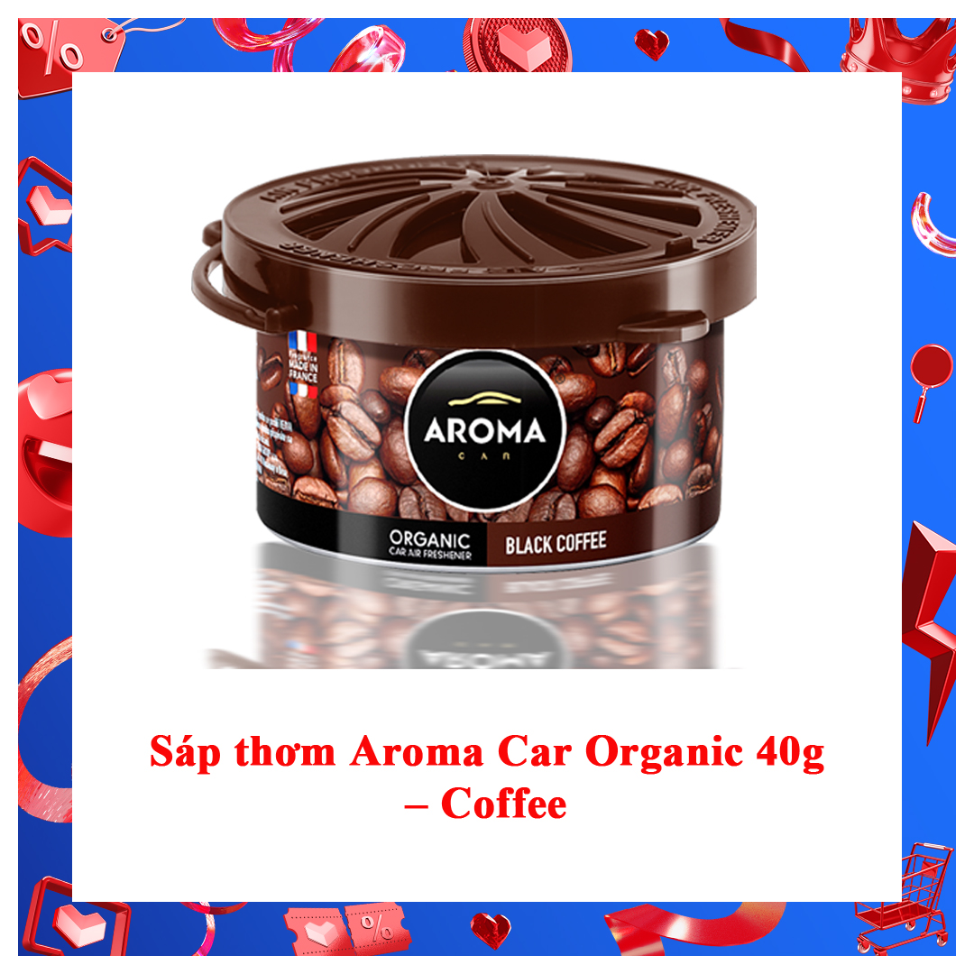 [HCM]Sáp thơm ô tô Aroma Car Organic 40g - Coffee - Cà phê