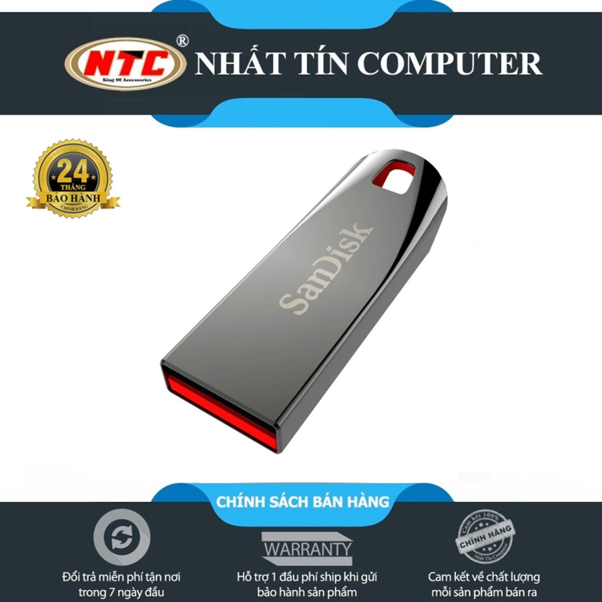 USB 2.0 Sandisk CZ71 32GB Cruzer Force - hợp kim nguyên khối (Bạc) - Nhất Tín Computer