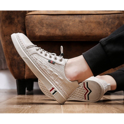 [ GIÁ GỐC ] Giày Sneaker Nam, Giày Da Nam Thấp Cổ Da Dập Vân Cá Sấu phong cách ulzzang Hàn Quốc cực Hot - giay.vancasau