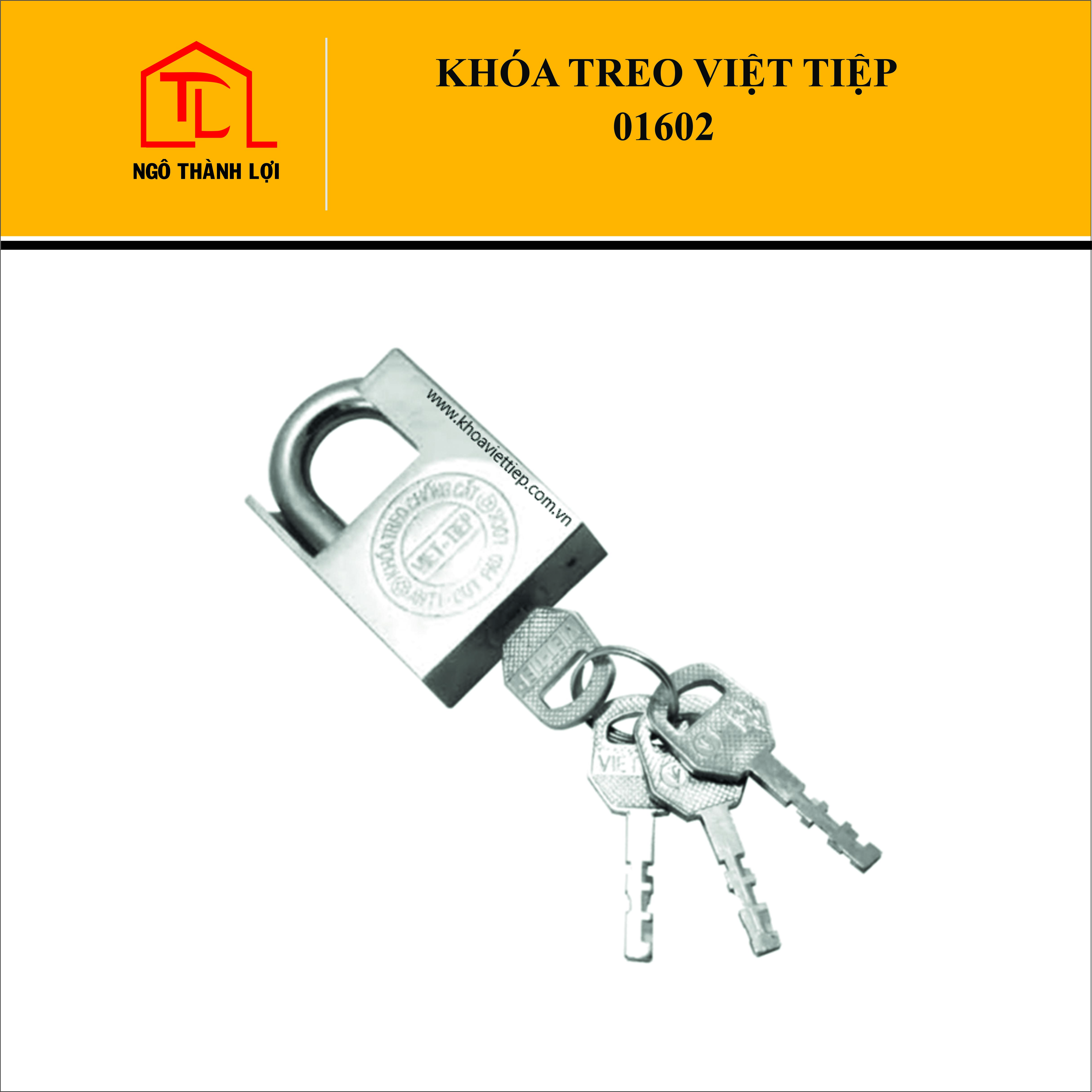 Ổ khóa cửa treo Việt Tiệp hợp kim chống cắt màu trắng 01402 / 01502 / 01602 được làm từ chất liệu hợp kim thép cao cấp, chống cắt và có độ bền cao,…
