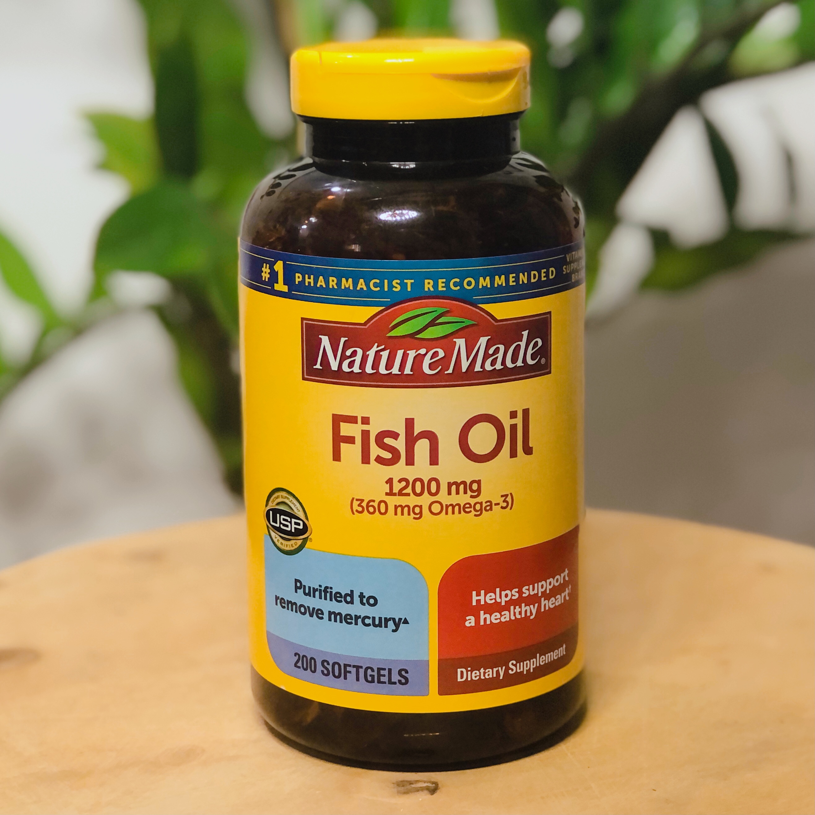 Thực Phẩm Chức Năng Dầu Cá Nature Made Fish Oil 1200mg Omega 3 Hộp 200 Viên Nhập Khẩu Mỹ (Mẫu Mới ) Nature Made Fish Oil 1200 mg., 400 Softgels