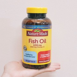 Viên Uống Dầu cá 200 Viên Nature Made Fish oil 1200mg mẫu mới 2019 - Nature Made Fish oil