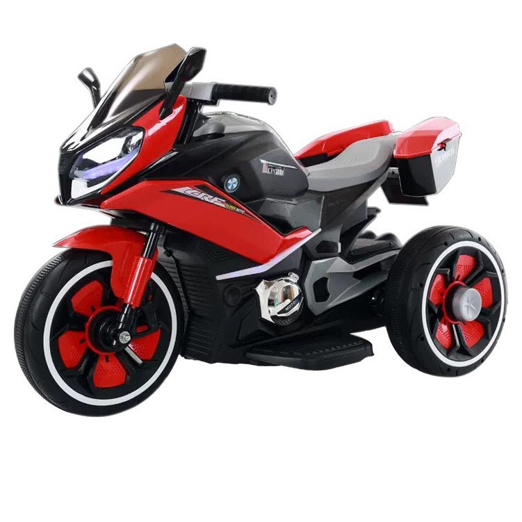 Xe máy mô tô điện 3 bánh FB618 cho bé 2 động cơ bản thể thao (Trắng-Đỏ-Vàng-Xanh)