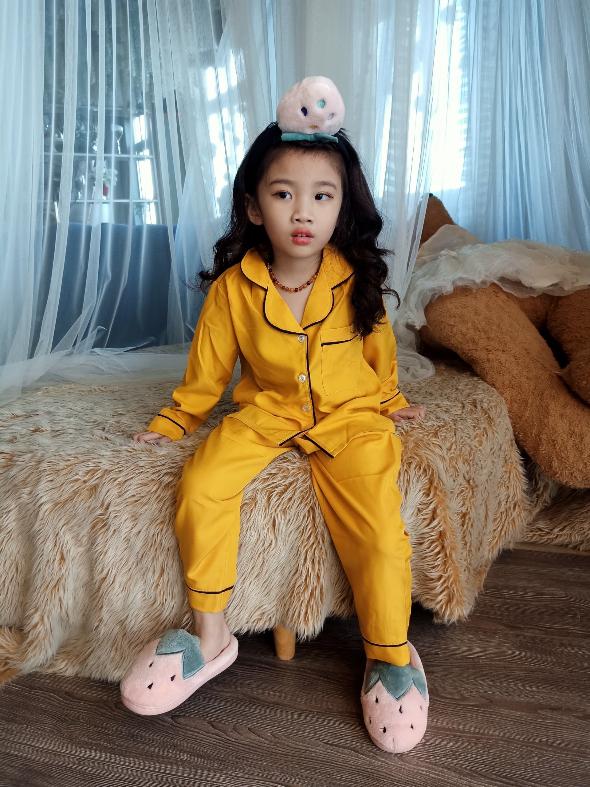 đồ bộ pijama cho bé trai và bé gái vải kate lụa mềm mịn thoáng mát H0193
