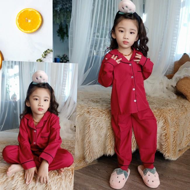 đồ bộ pijama cho bé trai và bé gái vải kate lụa xinh xắn thiết kế đáng yêu và cá tính 0193