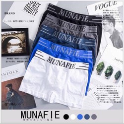 [CÓ TÚI ZIP ĐƯỢC XEM HÀNG] Combo 04 quần lót nam boxer Munafie loại cao cấp co giãn Nhật Bản - QL1