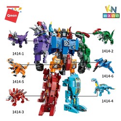 Đồ chơi xếp hình, lắp ráp lego 6 in 1 Qman 1414 - Siêu Robot khủng long Sura - 1477_72011218