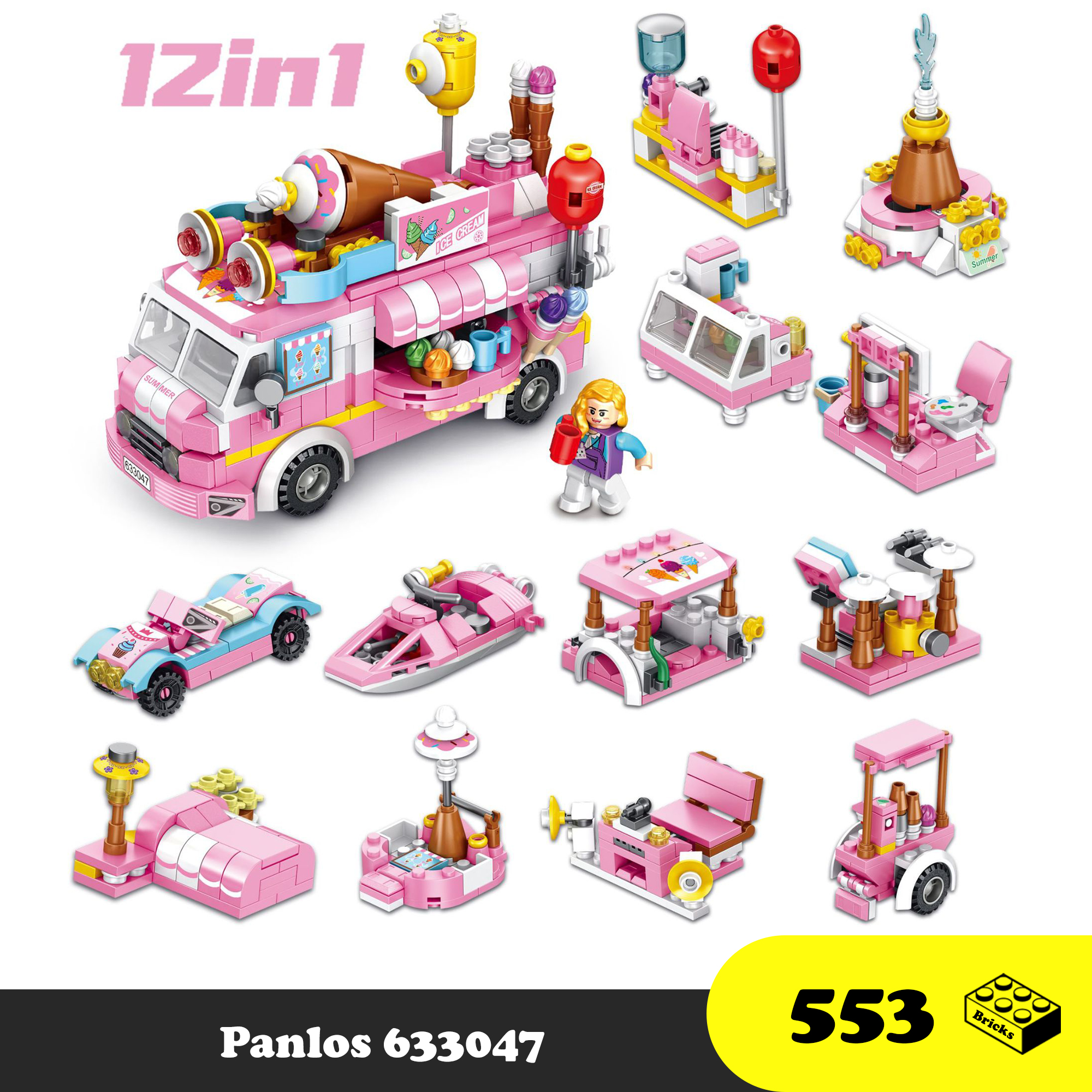 Lego Đồ Chơi cho Bé Gái - Lego Lắp Ráp Xe Búp Bê Barbie - Lego Panlos 633047