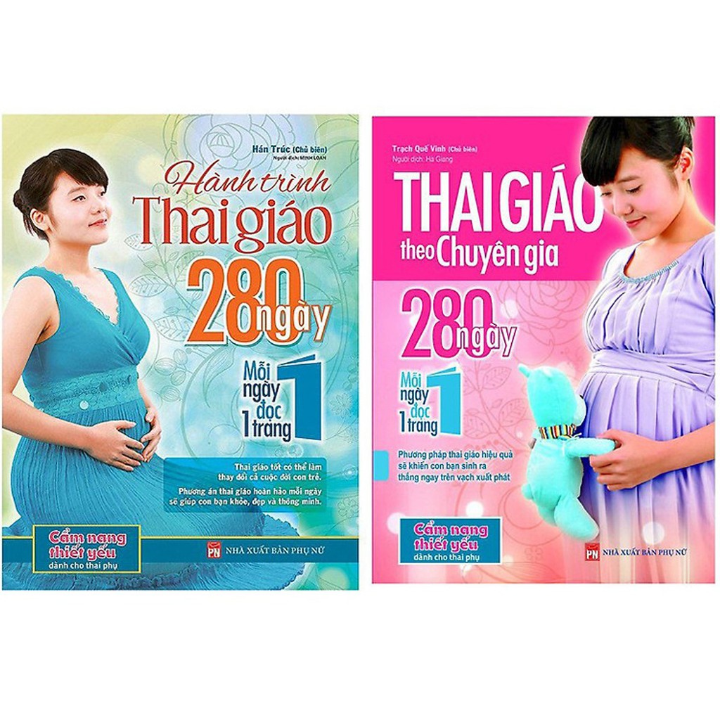 Sách - Combo 2 Cuốn: Thai Giáo Theo Chuyên Gia Và Hành Trình Thai Giáo 280 Ngày Mỗi Ngày Đọc 1 Trang
