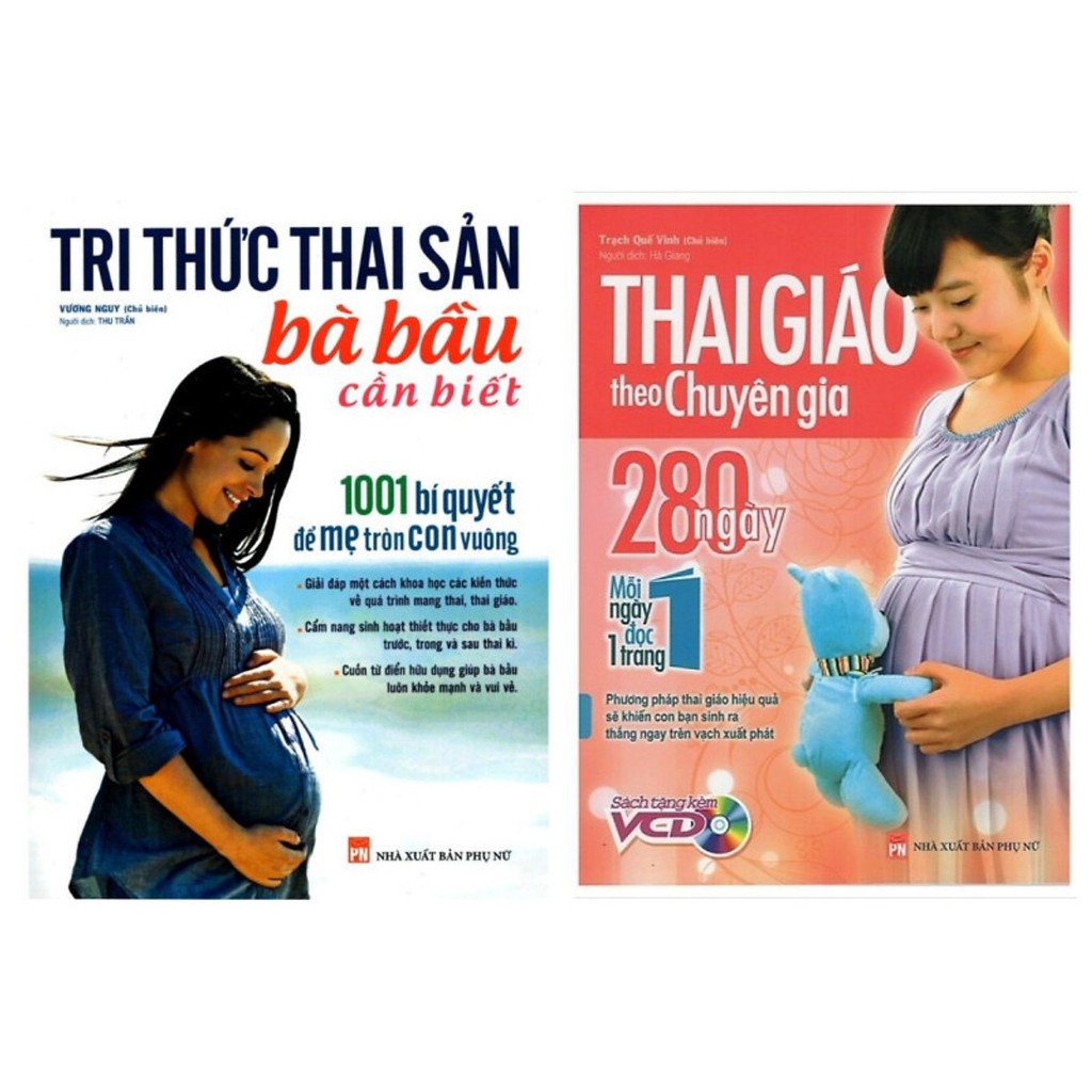Sách - Combo Sách Tri Thức Thai Sản Bà Bầu Cần Biết + Thai Giáo Theo Chuyên Gia