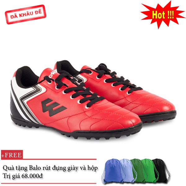 Giày đá bóng Prowin FX đỏ - nhà phân phối chính từ hãng - tặng kèm Balo rút đựng giày