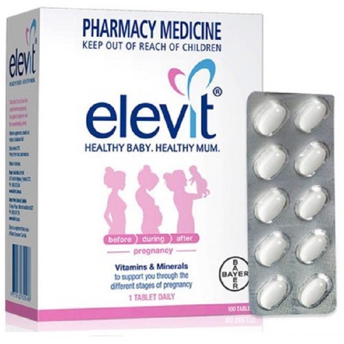 [ Hàng Chính Hãng ] Viên uống Elevit Healthy Baby Healthy Mum bổ sung Vitamin cho bà bầu Úc
