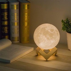 Đèn ngủ mặt trăng 3D cắm sạc trang trí cực đẹp Size 14cm - MOON-LIGHT-14CM