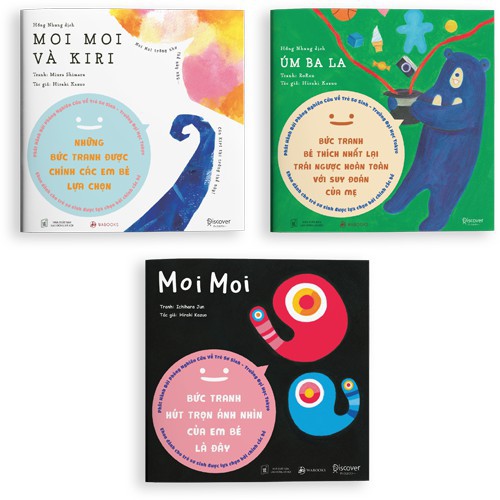 Sách Ehon - Set 3 cuốn Moi Moi và những người bạn - Dành cho trẻ từ 0-2 tuổi(moi moi)