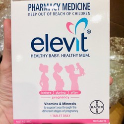 Vitamin bầu Elevit Úc 100 viên cung cấp vitamin và khoáng chất cần thiết cho phụ nữ chuẩn bị và đang mang thai - ELEVIT10028032021100