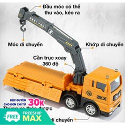 Xe đồ chơi mô hình, xe tải nâng hàng cho bé chất liệu nhựa an toàn, kích thước lớn - 1493_38109583