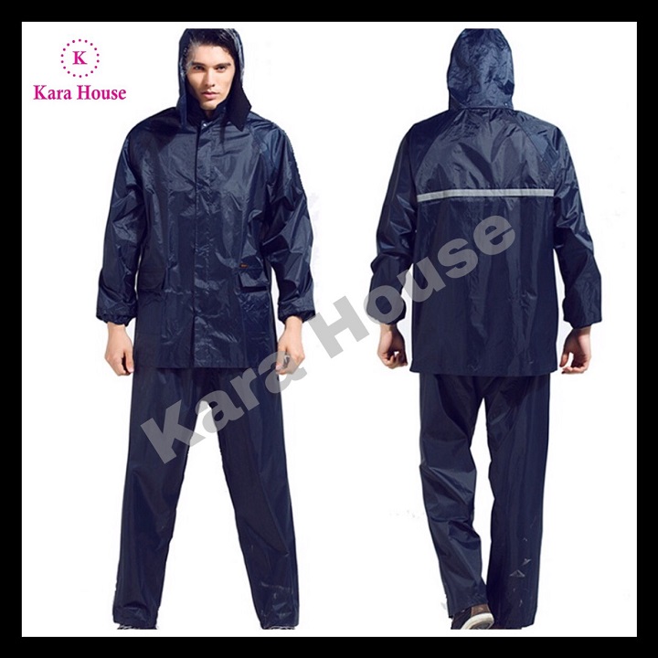 [HCM]Bộ quần áo mưa cao cấp vải dù chống thấm Kara House