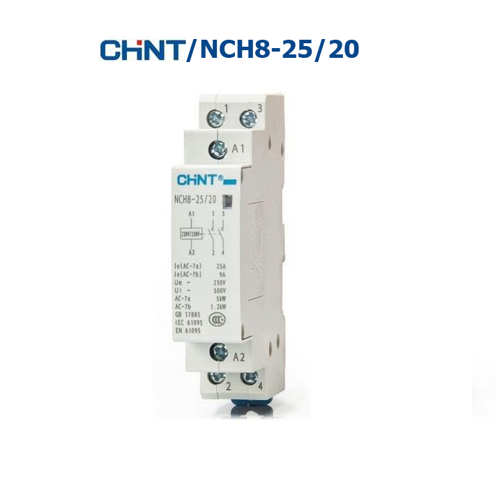Khởi động từ contactor 1 pha CHINT 25A-NCH8 25/20