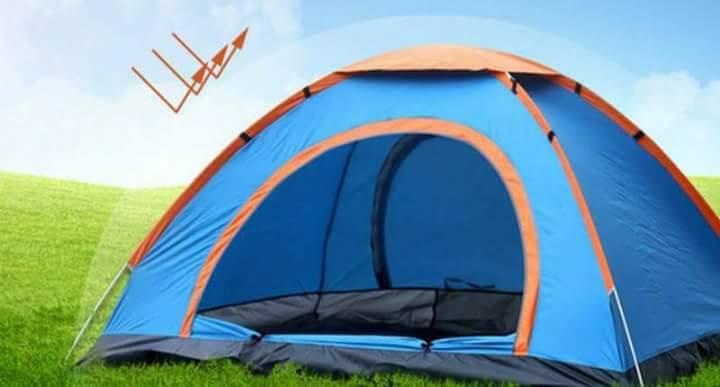 Lều cắm trại du lịch gấp gọn tự bung cao cấp, Lều phượt cắm trại chống nước dành cho 2-3 người (giao màu ngẫu nhiên)